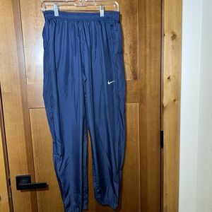 Nike Track Pants Joggers Mens Medium Navy Blue‎ Active Gym Swoosh